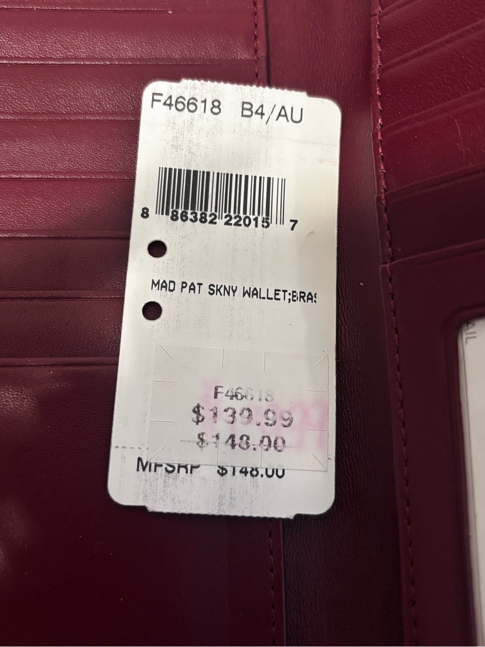 Coach Patent Bifold Wallet in Burgundy Patent - Picture 9 of 11